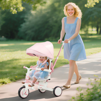 5-in-1 Toddler Tricycle, Adjustable, Pink, Ages 1-3