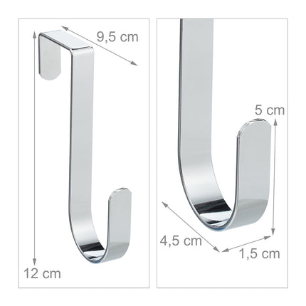 5 pcs. stainless steel door hooks