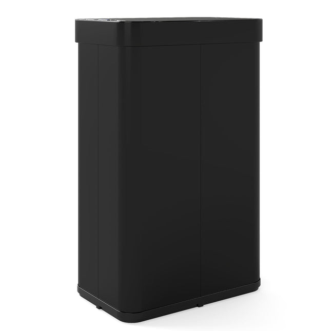 60L Touchless Sensor Trash Can, Stainless Steel, Black