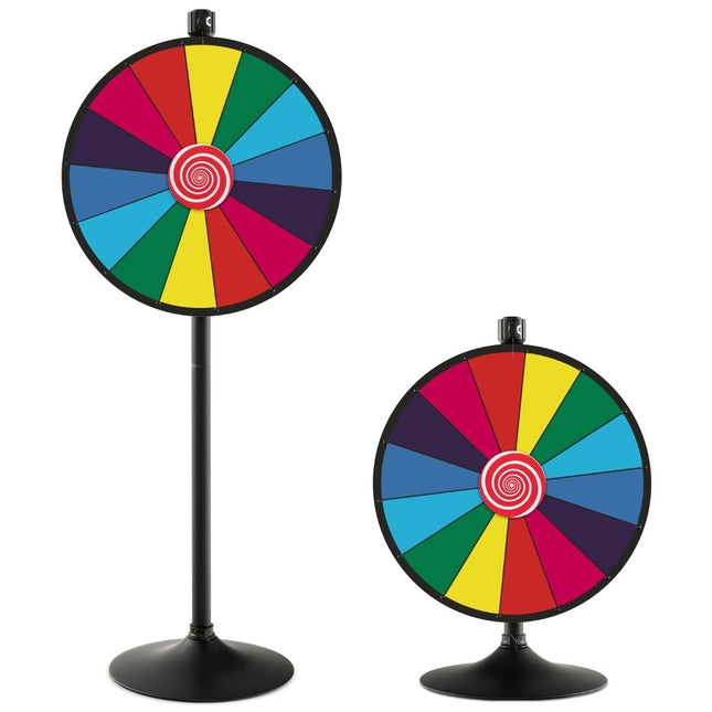 Ø60 cm Wheel of Fortune with stand Prize wheel Height-adjustable competition wheel Colorful
