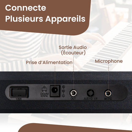 61-Key Beginner Keyboard with Mic and Carrying Case