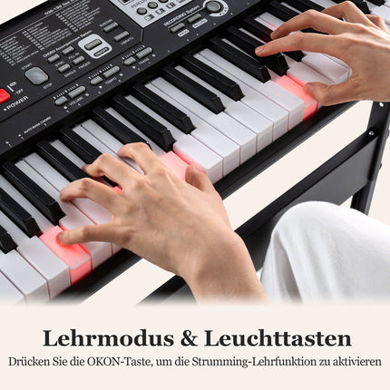 61-Key Electronic Keyboard Set with Adjustable Stand
