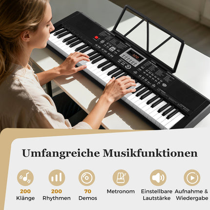 61-Key Portable Keyboard with 200 Rhythms & Tones