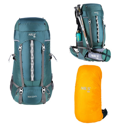 65L Green Tourist Backpack – Lightweight, Durable