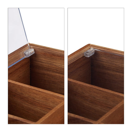 6-Compartment Wooden Tea Box