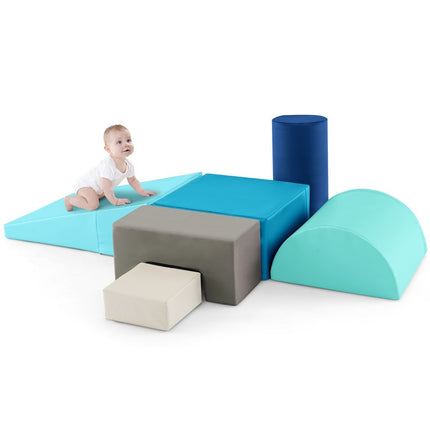 6 PCS. Foam building blocks Giant building blocks for running around and climbing Soft building blocks made of navy blue foam