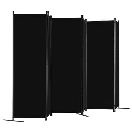 6-Panel Folding Room Divider, Oxford Privacy Screen, Black