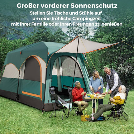 6-Person Camping Tent with 2 Rooms, Rainfly, Mesh Windows