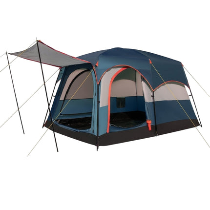 6-Person Camping Tent with Divider & Rainfly, Blue