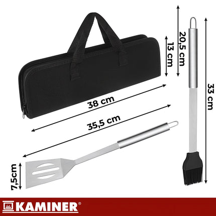 6-Piece Stainless Steel BBQ Tool Set with Case