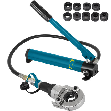 6-Ton Hydraulic Pipe Crimper, V and TH Jaws 12–32 mm