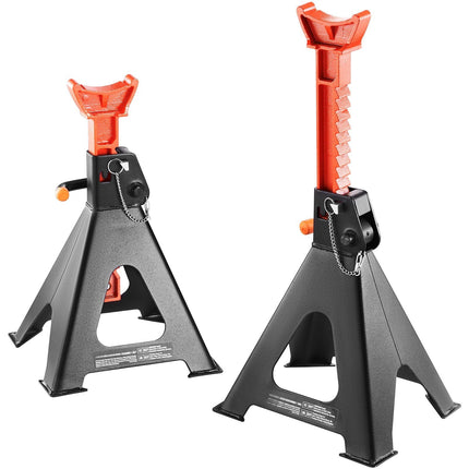 6-Ton Jack Stands, Double Locking, Adjustable, 1 Pair