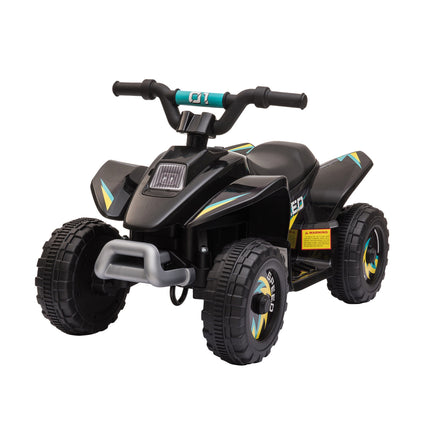 6V Kids Electric Quad Bike, Black, Ages 1.5-3, 20kg Limit
