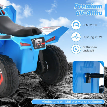6V children's quad electric with forward/reverse switch children's quad mini electric quad blue