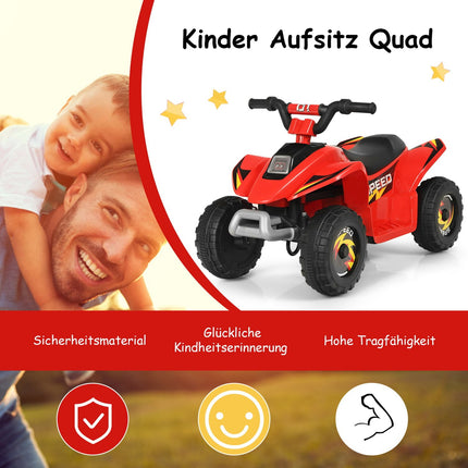 6V electric children's quad mini electric quad children's car 73 x 40 x 44.5 cm red
