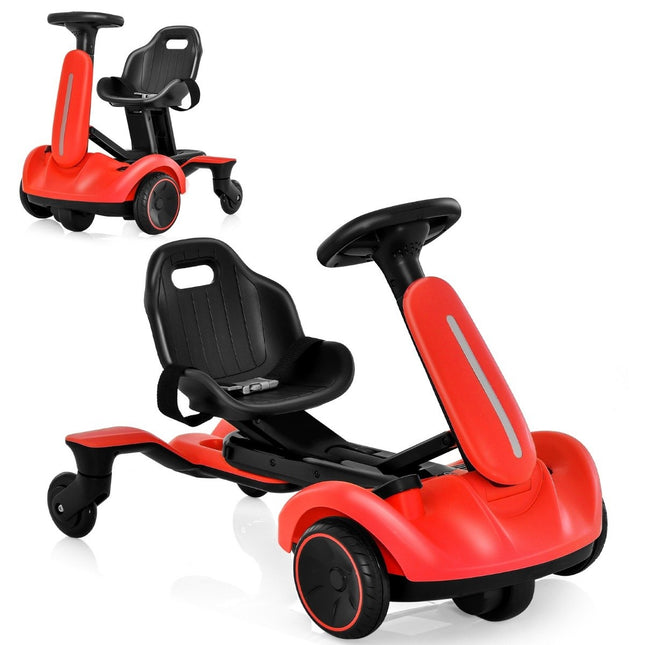 6V go-kart electric drift car for children electric go-kart with 2-way adjustable seat red