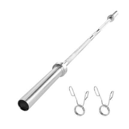 6 ft Barbell Bar, 2-Inch Plates, 500 lb, Chrome Grip