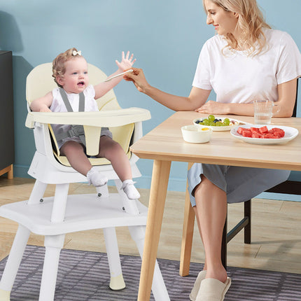 6-in-1 Baby High Chair – Block Tray, 5-Point Harness