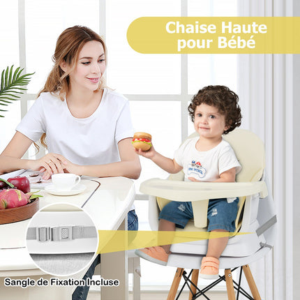6-in-1 Baby High Chair – Block Tray, 5-Point Harness