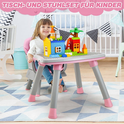 6-in-1 Baby High Chair High Chair & Dining Chair & Learning Table & Building Block Table 58 x 58 x 98 cm Pink