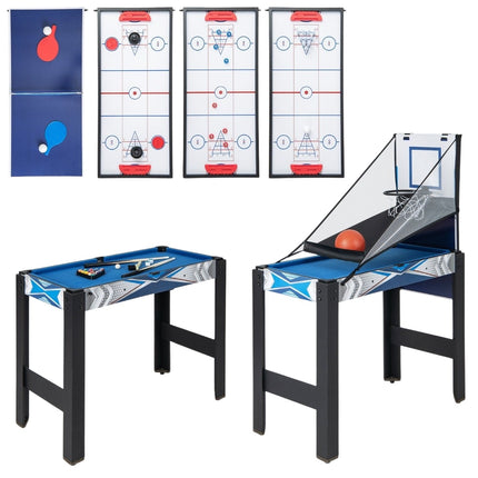 6-in-1 Multi-Game Table: Foosball, Basketball, Billiards