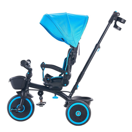 6-in-1 Toddler Tricycle with Push Handle, Canopy