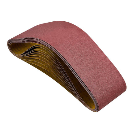 6 x 48 Sanding Belts, 80 Grit Aluminum Oxide, 10 Pack