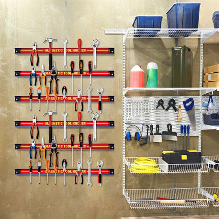 6 x magnetic tool holder wall magnetic strip set magnetic strip 46 cm