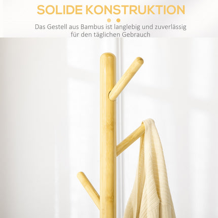 Coat rack - 70" high, 8 hooks for hats and jackets