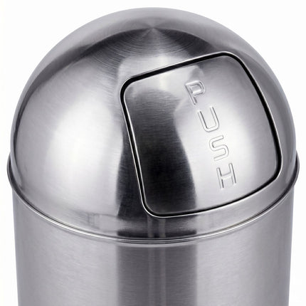 70L Stainless Steel Push-Lid Bin with Inner Bucket