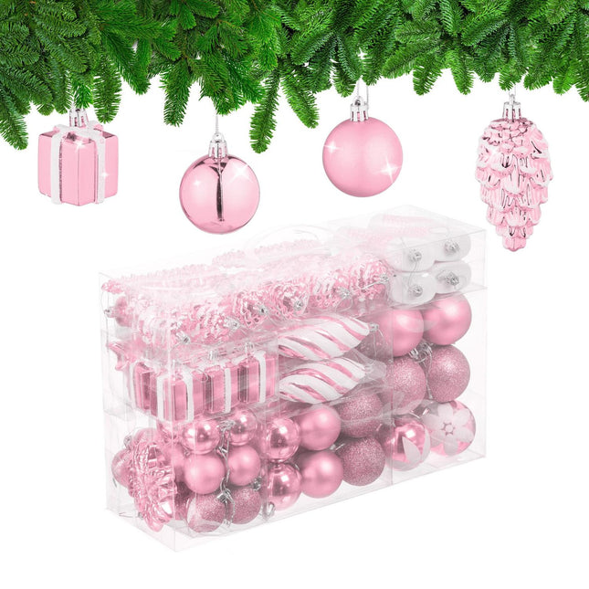 72 Christmas Ornaments Set – Baubles & Decorations