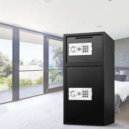 74L Digital Double Door Depository Safe, Key Override