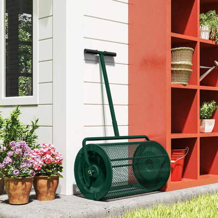 75L Metal Compost Spreader with Adjustable T-Handle