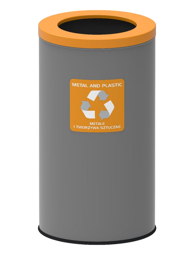 75L Żółty pojemnik do recyklingu do segregacji odpadów