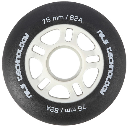 76x24 Black PU Wheels, 82A Hardness, Set of 4