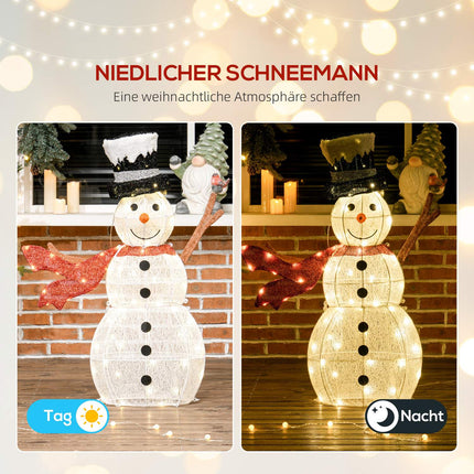 78 LED Snowman Christmas Decoration, Warm White, Indoor/Outdoor