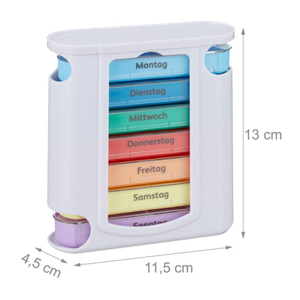 7-Day Pill Box with 4 Compartments Each
