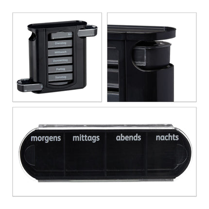 7-Day Pill Box with 4 Compartments Each