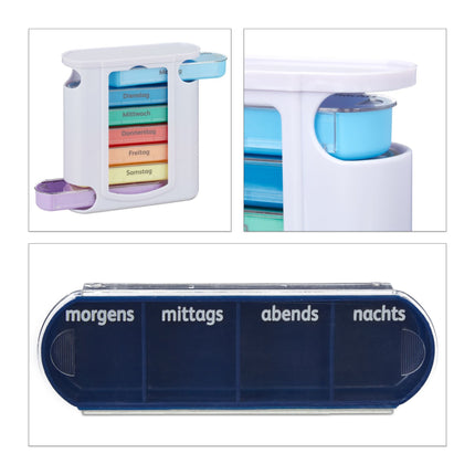 7-Day Pill Box with 4 Compartments Each