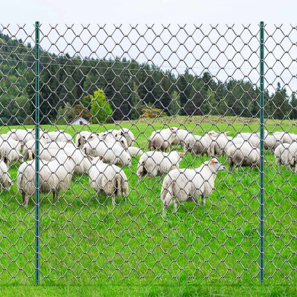 7 Ft U-Channel Steel Fence Posts, 10 Pack, Green