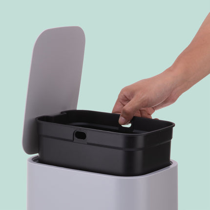 7L Square Plastic Pedal Bin – Soft-Close Lid