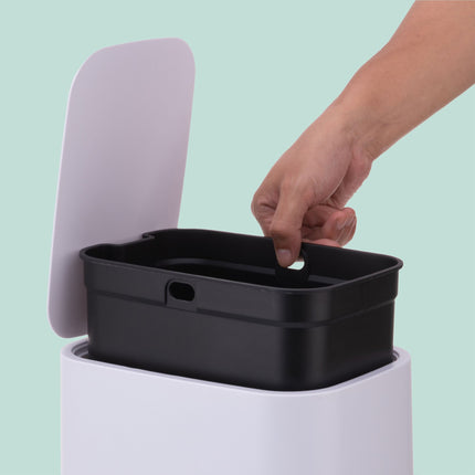 7L Square Plastic Pedal Bin – Soft-Close Lid