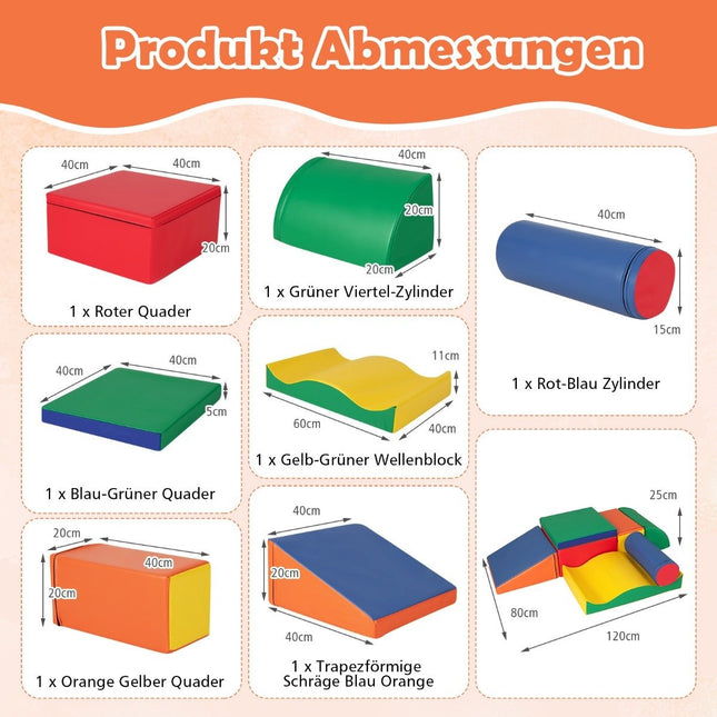 7 PCS. Foam building blocks for running around and climbing Giant building blocks made of foam Soft building blocks Colorful
