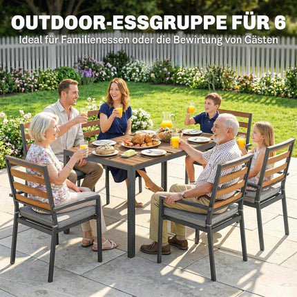 7-Piece Outdoor Dining Set with Table and Chairs