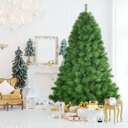 7 ft Artificial Christmas Tree, Hinged, 808 Tips, Stand