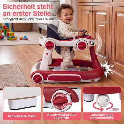 7-in-1 Baby Walker with Adjustable Height & Speed