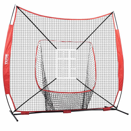 7x7ft Baseball Softball Practice Net – Bow Frame, Bag