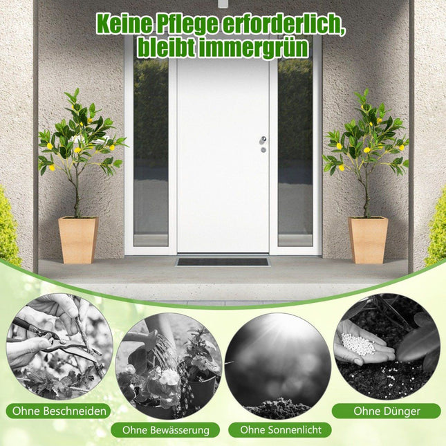 80 cm Artificial Lemon Tree Lime Tree with Pot & 9 Lemon Artificial Plant with Fruits