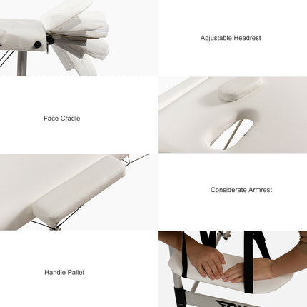 84" Adjustable Portable Massage Table with Carry Case