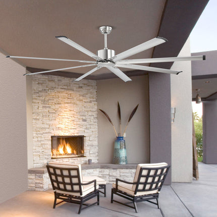 84-Inch Ceiling Fan No Light, 8-Blade, Remote, Reversible DC